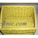 Vintage Wicker Woven Basket Yellow~Letter Bill Office Desk Organizer Holder~NUC   132736667519
